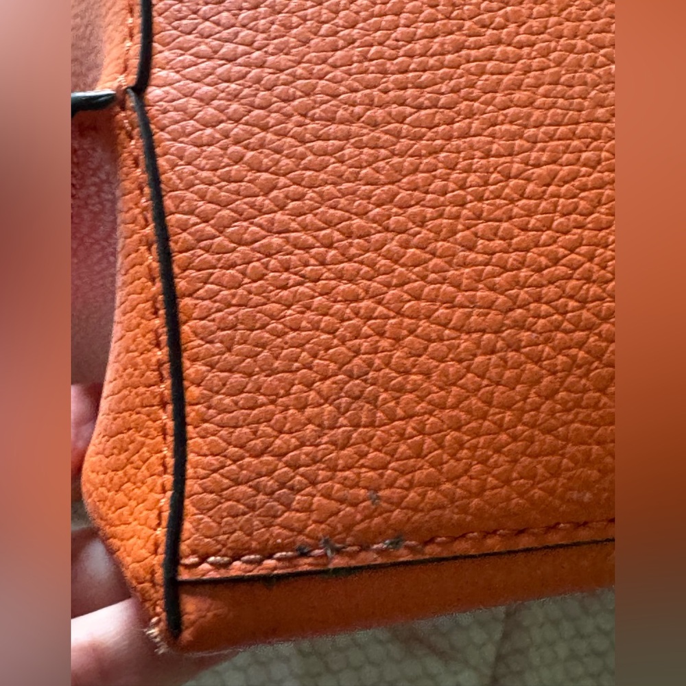 Tory Burch Perry triple compartment Orange Leather Tote - Picture 9 of 13